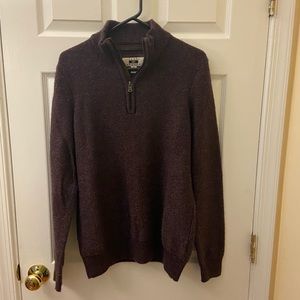 NWOT Burgundy Half zip Sweater Joseph Abboud